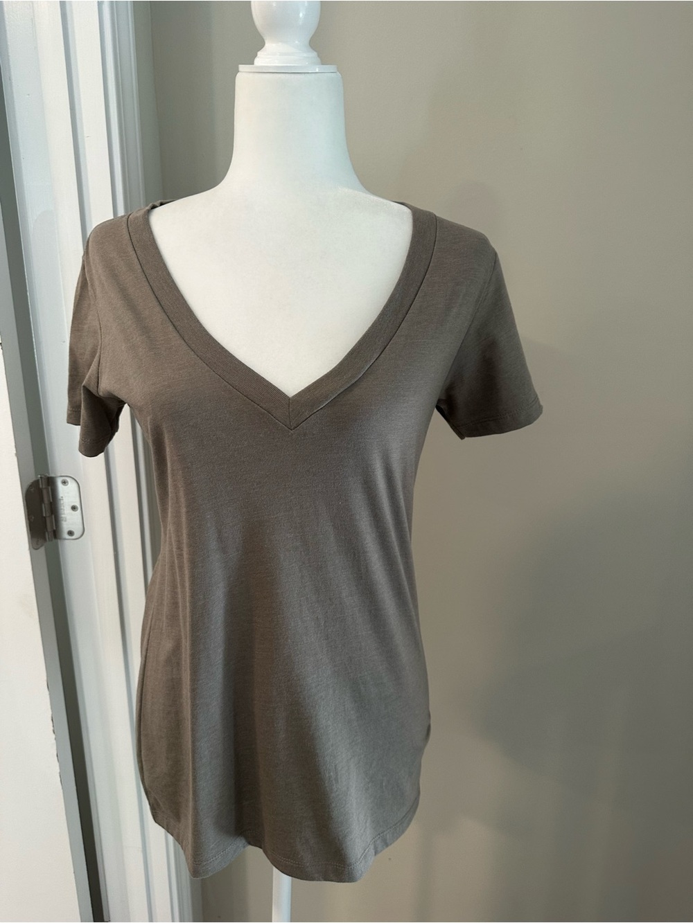 Next Level Apparel V-Neck Short Sleeve Tee - Taupe